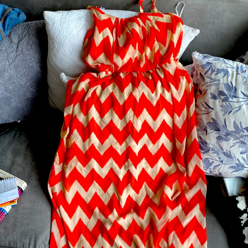 Tan and beige dress from NY&Company size LG